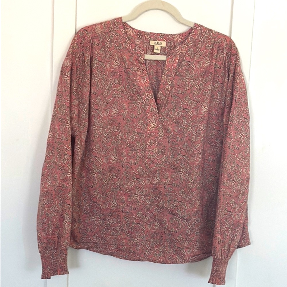 A.N.A. Pink Floral Blouse